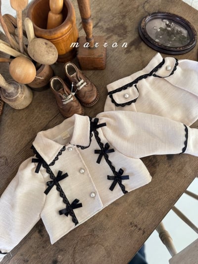 Marron54｜(1y-6y) 古典蕾絲滾邊套裝8