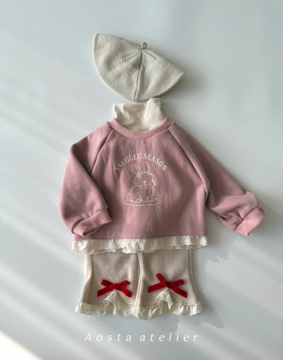 AOSTA59｜(6m-5y) 雪兔蕾絲上衣20