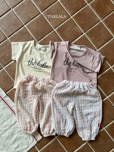 thelala13｜ (70-115) 棉麻抓皺格紋縮口褲4