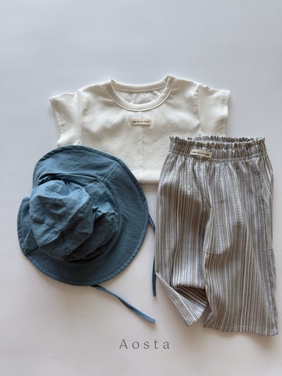 AOSTA56｜(6m-5y) 2款亞麻小標線條褲16