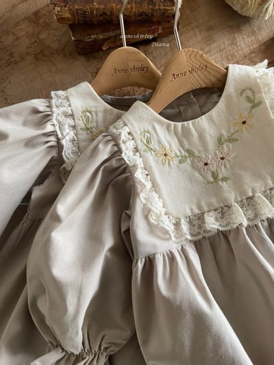 Anne Shirley05｜(1y-5y) 1色刺繡方領洋裝12
