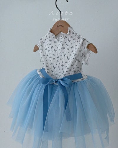 AOSTA65｜(6m-5y) 3款山茶花蕾絲連身裙8