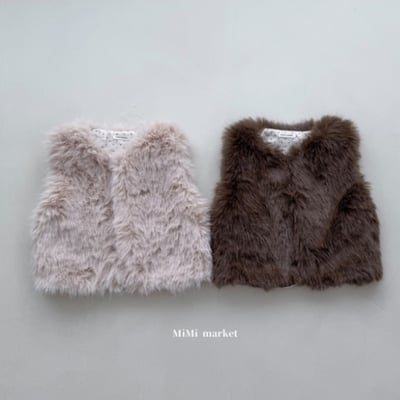 mimi market09 (65-85cm)  毛絨絨背心外套1