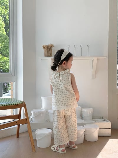 JE44｜(73-120cm) 碎花荷葉背心長褲套裝17