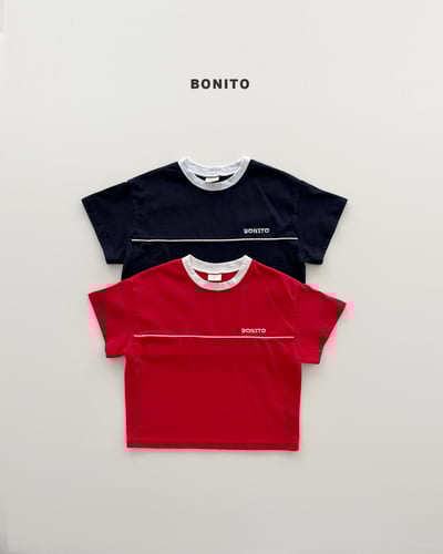 Bonito12｜(75cm-125cm) 2色字母分線上衣2