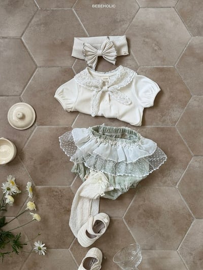 Bebe holic10｜(3m-18m) 碎花蕾絲褲9