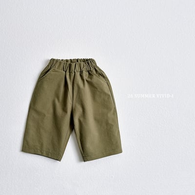vivid116｜(78cm-125cm) 5款素色棉質七分長褲6