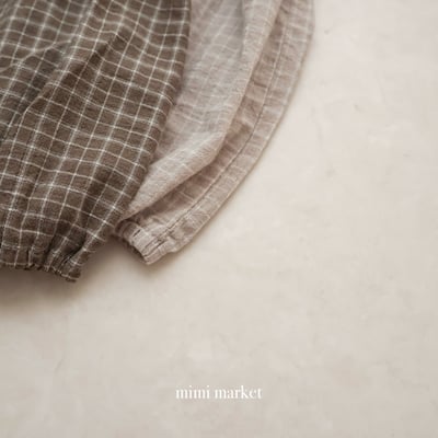 mimi market29 (75-90cm)  花邊格子吊帶褲4