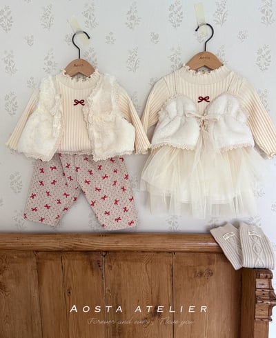 AOSTA09｜(6m-5y) 磨毛蝴蝶捲邊上衣4