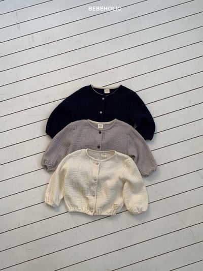 Bebe holic24｜(3m-18m) 棉麻開襟外套1