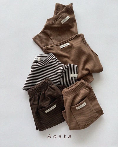 AOSTA52｜(6m-5y) 線條口袋芙烈褲19