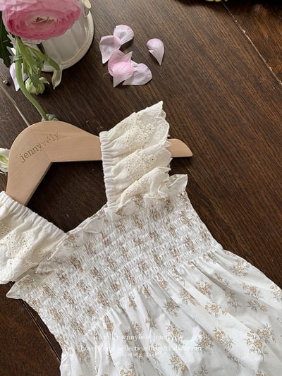 JE20｜(66-120cm) 無袖抓皺碎花包屁衣/洋裝18