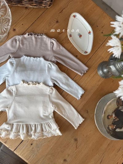 Marron 04｜(1y-6y) 荷葉裙擺捲邊上衣15