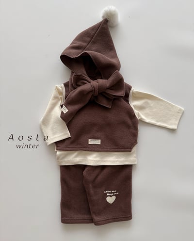 AOSTA70｜(6m-5y) 毛呢滾邊背心9