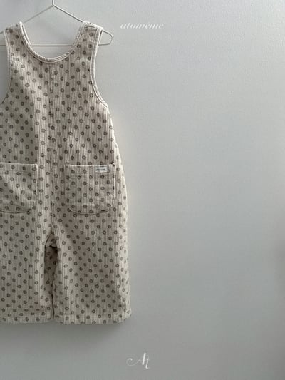 AT30｜(70-110) 碎花燈芯絨吊帶褲6