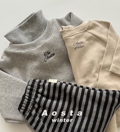 AOSTA33｜(6m-5y) 條紋休閒縮口褲18