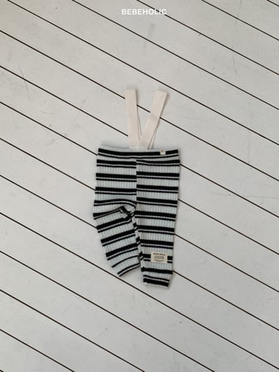 Bebe holic60｜(3m-18m) 條紋吊帶緊身長褲13