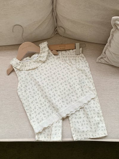 JE44｜(73-120cm) 碎花荷葉背心長褲套裝21