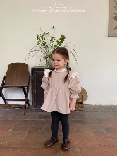 JE577｜(66-90cm) 蕾絲領飛袖包屁裙9