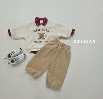 Soybean83｜(75cm-118cm) 褶皺抽繩長褲7