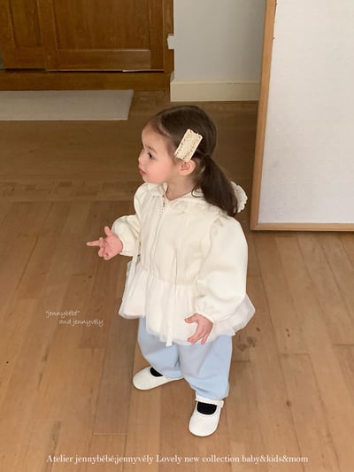 JE 661｜(80-110cm)  絨毛蕾絲束腳褲4