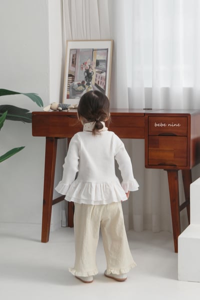 bebe nine34  (65-115) 3色荷葉邊寬版長褲13