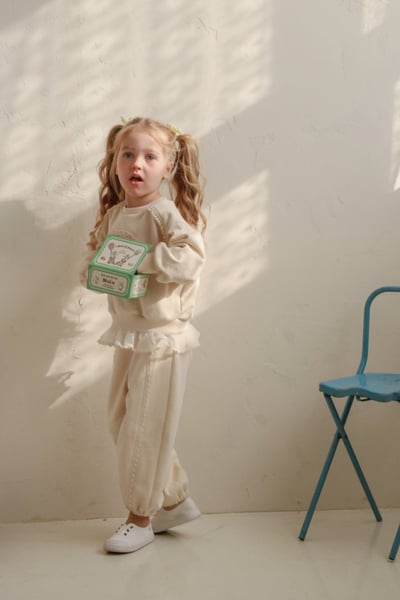 FLO13｜(75-140) 2色蕾絲滾邊休閒縮口褲15