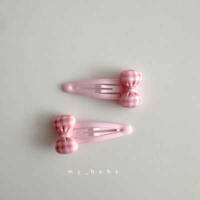 my_bebe07｜(free) 格紋蝴蝶結髮夾4