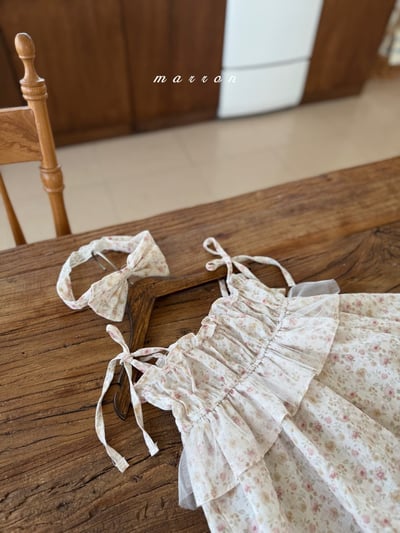 Marron51｜(1y-6y) 夏日碎花薄紗洋裝13