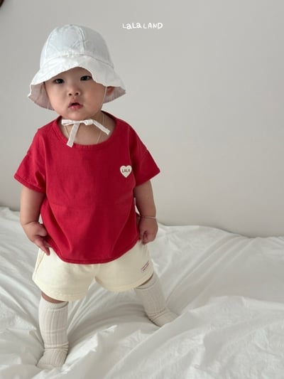 lala land12｜(3m-18m) 4色口袋愛心標棉質短褲4