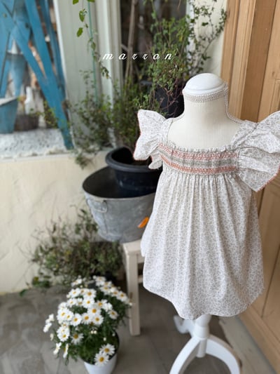 Marron10｜(3m-18m 1y-6y) 日落編織花包屁衣/洋裝6