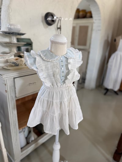 Marron12｜(3m-18m 1y-6y) 甜美吊帶綁結裝12