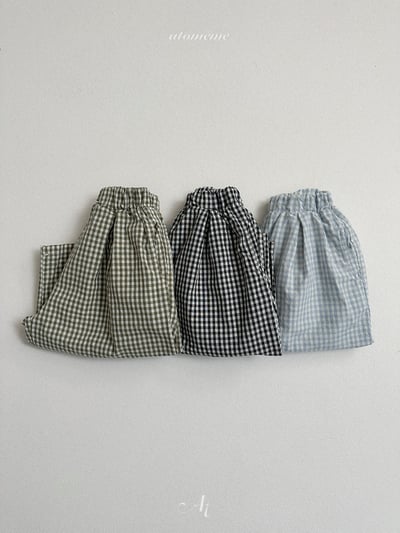 Atomeme09｜(70-110) 格紋寬褲10