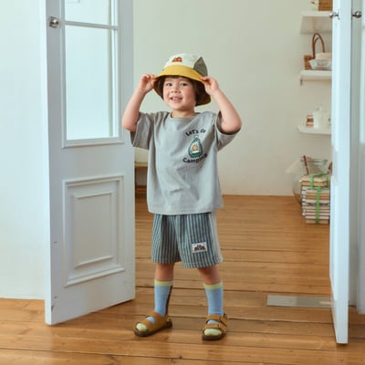 1st blue16｜(~93-118cm) 條紋棉質短褲6