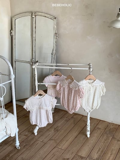 Bebe holic23｜(3m-18m) 翻領碎花連身服10