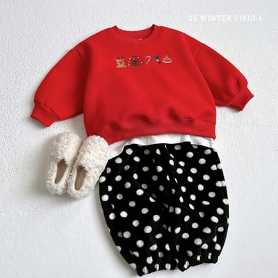 vivid80｜(78cm-125cm) 聖誕刺繡印花休閒上衣8