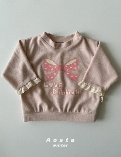 AOSTA21｜(6m-5y) 蕾絲邊蝴蝶結印花休閒上衣9