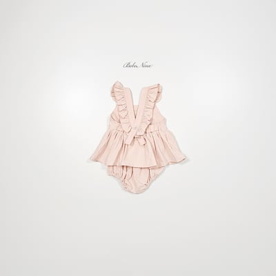 bebe nine37  (6m-24m) 3色小荷葉蛋糕套裝5