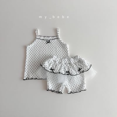 my_bebe20｜(80-120cm) 抓皺無袖緞帶套裝15