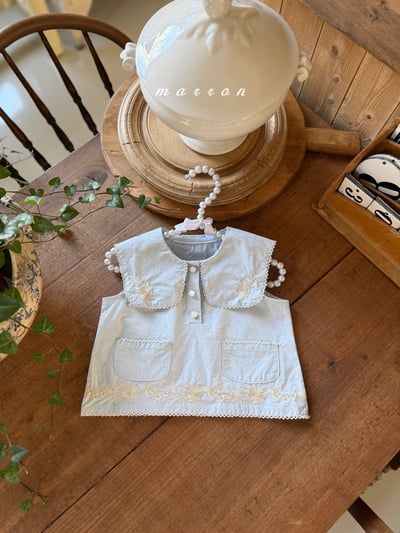 Marron25｜(1y-6y) 莉莉刺繡小花襯衫4