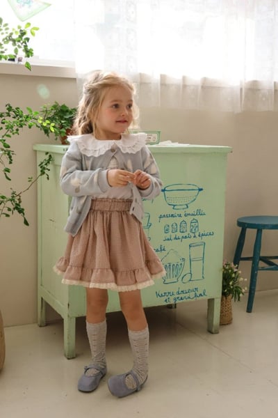 FLO17｜(75-140) 2色蕾絲滾邊荷葉襯衫18