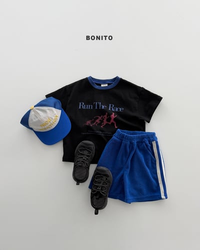 Bonito10｜(75cm-125cm) 3色雙線條運動短褲4