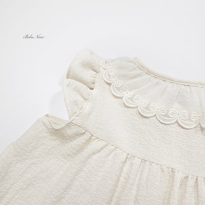 bebe nine42  (65cm-115cm) 2色氣質蕾絲領洋裝9