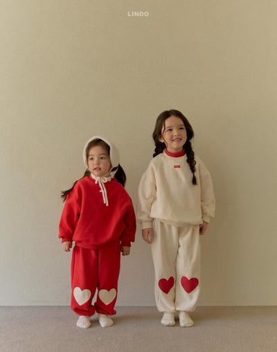 Lindo40｜(80cm-125cm) 愛心休閒上衣14