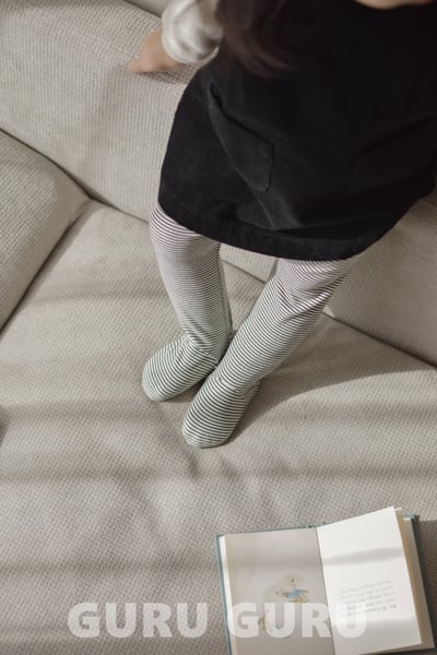 GURU GURU17｜(6m-24m) 3色條紋褲襪6