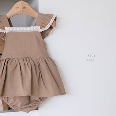 M-KIDS36｜(65-80cm) 綁帶摺邊包屁衣17