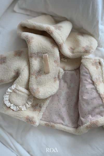 ROA01｜(80cm-120cm) 甜美小花絨毛外套15