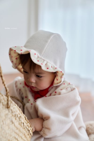 bebe nine05 (65cm-75cm) 2色波點撞色套裝含帽子3