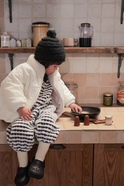 onu 14｜(70cm-115cm) 絨毛條紋連身褲16