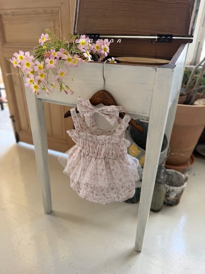Marron50｜(3m-18m) 夏日碎花薄紗包屁衣4